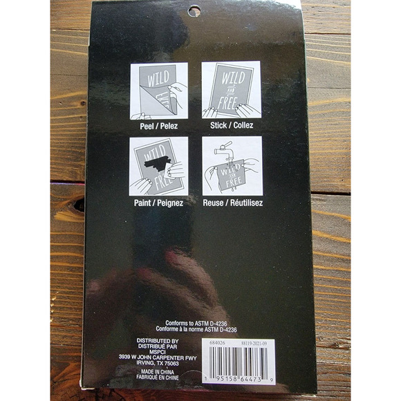 ArtMinds DIY Wood Stencil Kit WILD AND FREE Reusable Stencil - Picture 4 of 4